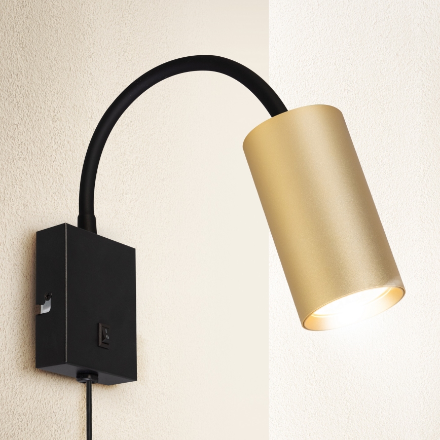 Brilagi - Fleksibilna stenska svetilka SELE 1xGU10/30W/230V črna/zlata