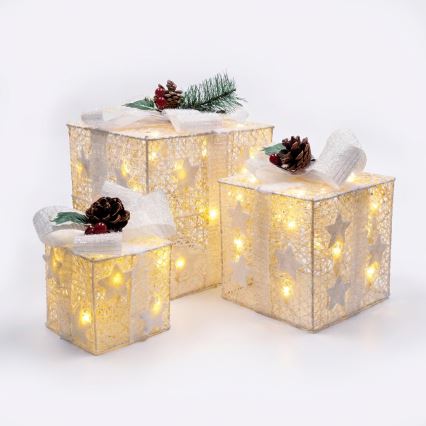 BRILAGI - KOMPLET 3x LED zunanjih božičnih dekoracij LED/230V IP44 darila