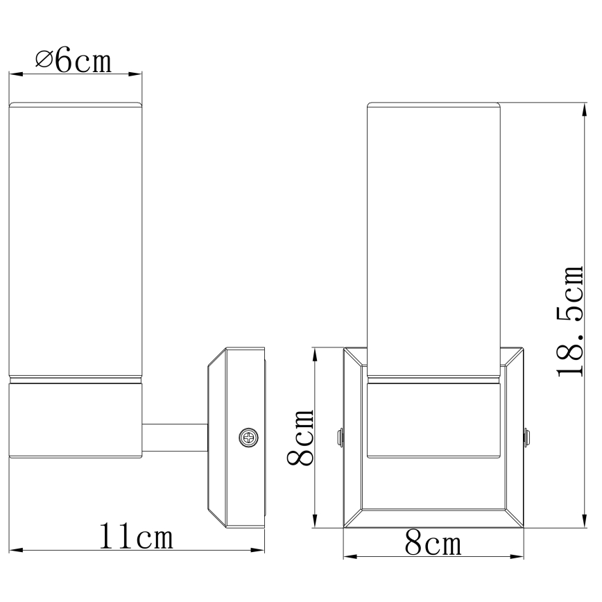 Brilagi - Kopalniška stenska svetilka RAY 1xE14/40W/230V IP44