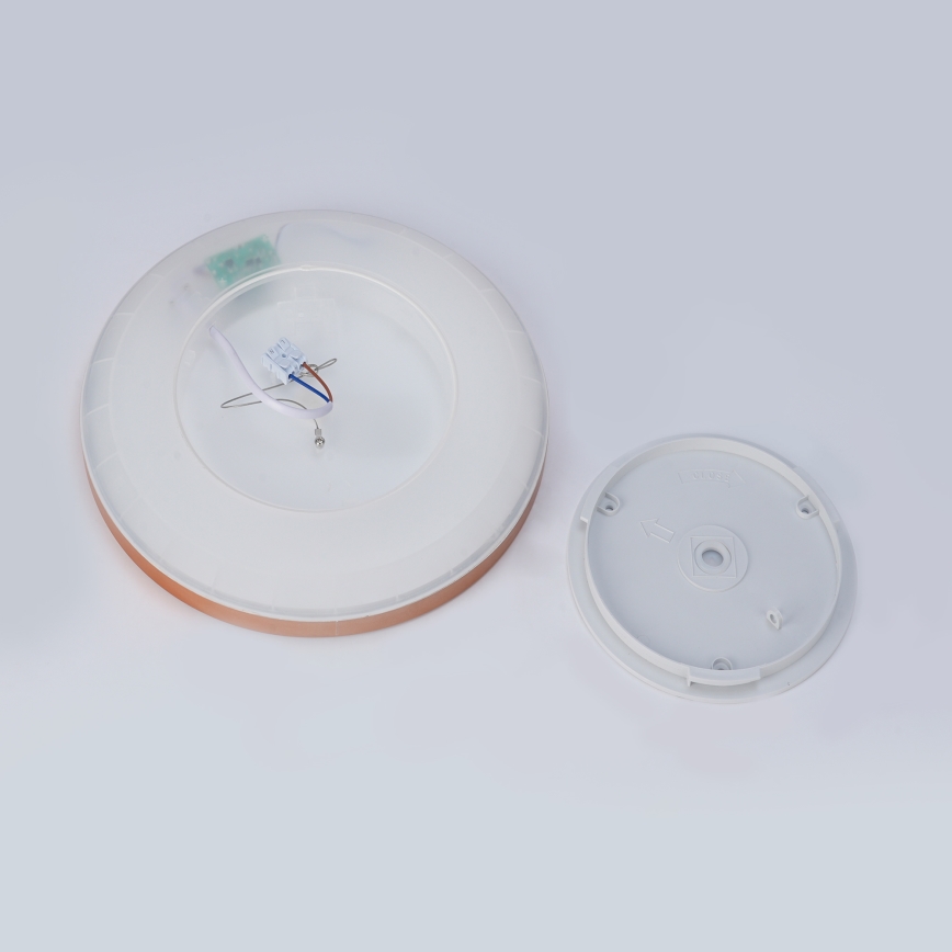 Brilagi - Kopalniška LED stropna svetilka ULTRA SLIM LED/18W/230V premer 30 cm rožnato zlato IP54