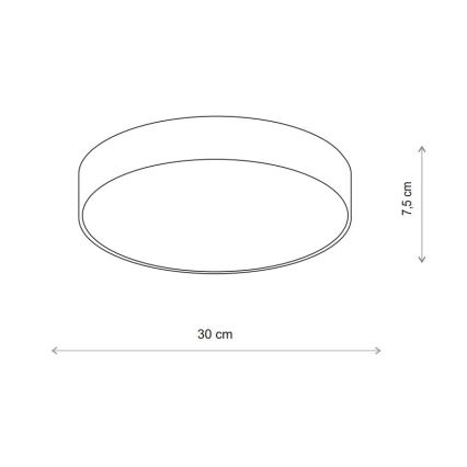 Brilagi - Kopalniško stropno svetilo CLARE s senzorjem 2xE27/24W/230V, premer 30 cm, IP54, bež