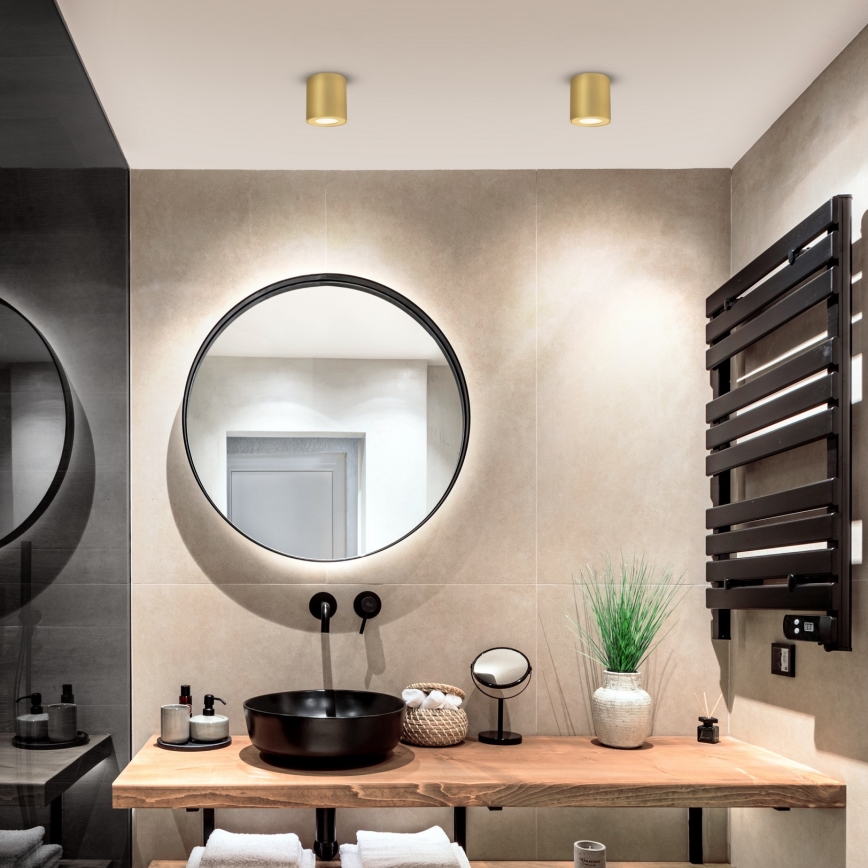 Brilagi - Kopalniška vgradna točkovna svetilka MIA 1xGU10/30W/230V 84x80 mm zlata IP54