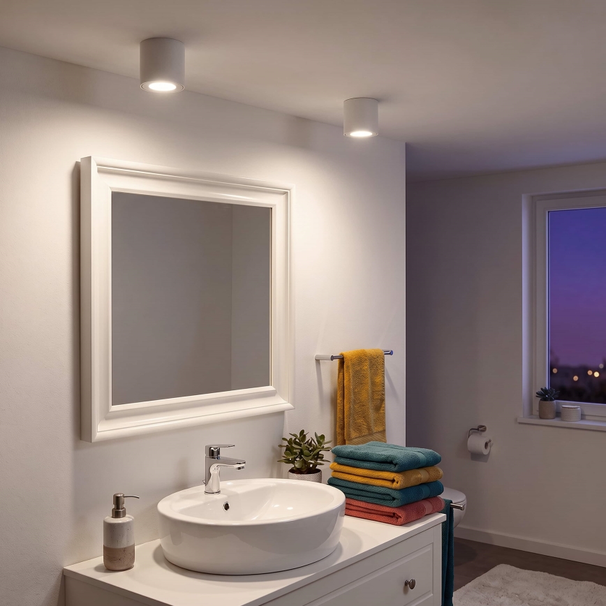 BRILAGI - Kopalniški reflektor MIA 1xGU10/30W/230V 84x80 mm bela IP54