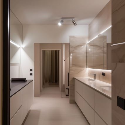 Brilagi - Kopalniški reflektor SELE 2xGU10/30W/230V IP44 sijajni krom