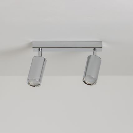Brilagi - Kopalniški reflektor SELE 2xGU10/30W/230V IP44 sijajni krom
