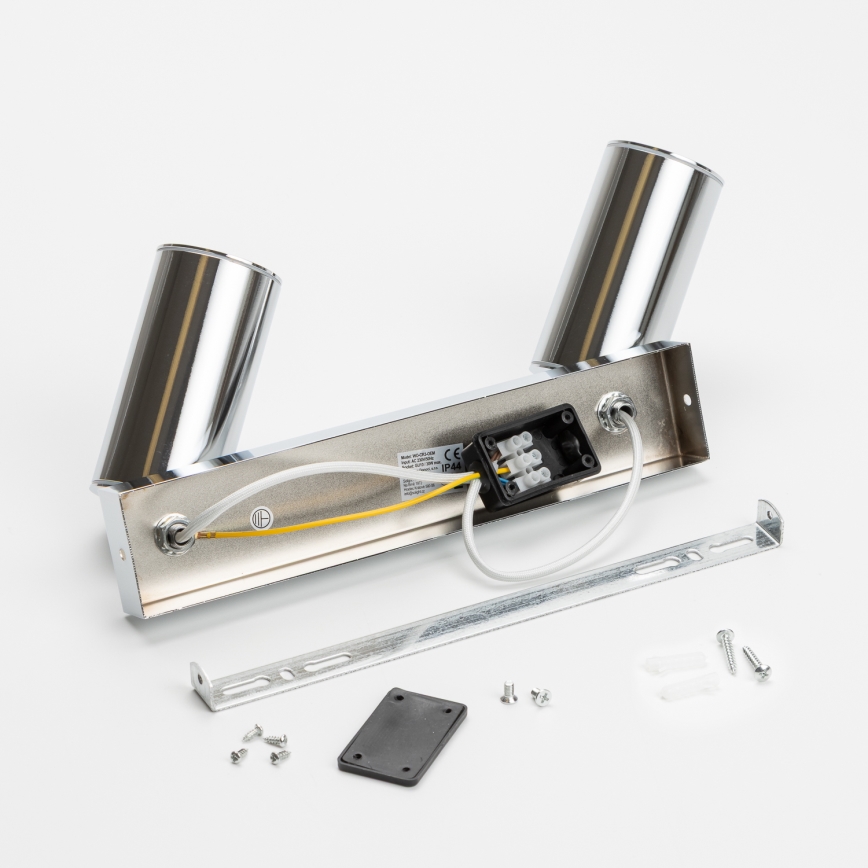Brilagi - Kopalniški reflektor SELE 2xGU10/30W/230V IP44 sijajni krom