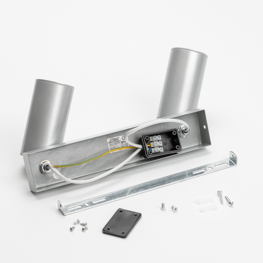 Brilagi - Kopalniški reflektor SELE 2xGU10/30W/230V IP44 srebrna