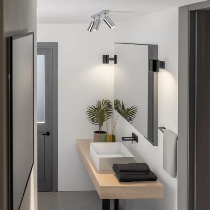 Brilagi - Kopalniški reflektor SELE 3xGU10/30W/230V IP44 sijajni krom