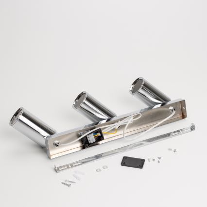 Brilagi - Kopalniški reflektor SELE 3xGU10/30W/230V IP44 sijajni krom