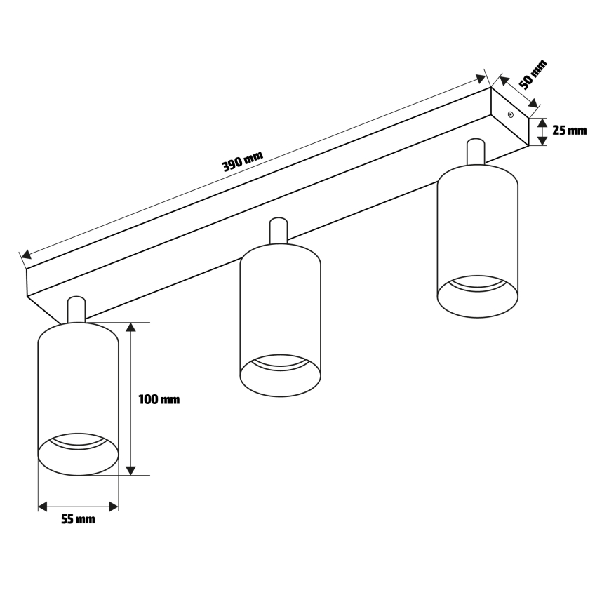 Brilagi - Kopalniški reflektor SELE 3xGU10/30W/230V IP44 sijajni krom