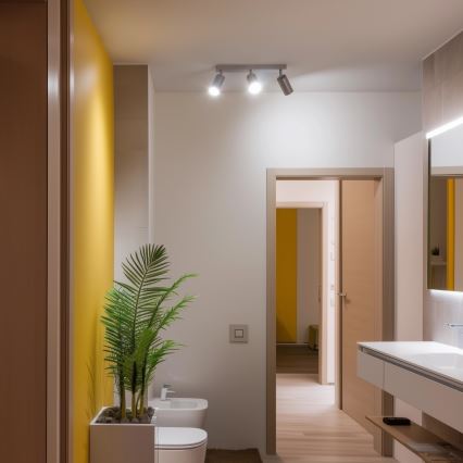 Brilagi - Kopalniški reflektor SELE 3xGU10/30W/230V IP44 srebrna