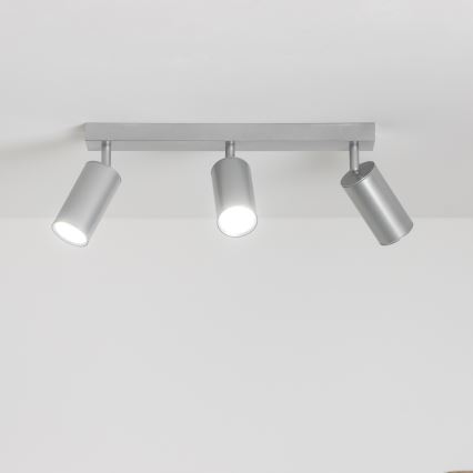 Brilagi - Kopalniški reflektor SELE 3xGU10/30W/230V IP44 srebrna