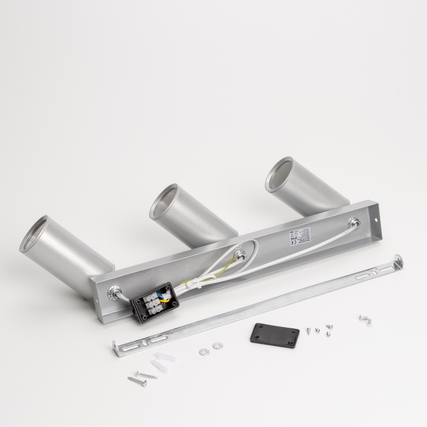 Brilagi - Kopalniški reflektor SELE 3xGU10/30W/230V IP44 srebrna