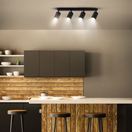 Brilagi - Kopalniški reflektor SELE 4xGU10/30W/230V IP44 črna