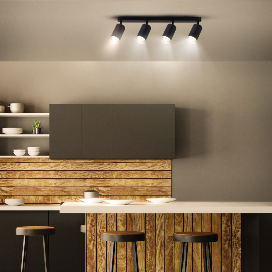 Brilagi - Kopalniški reflektor SELE 4xGU10/30W/230V IP44 črna