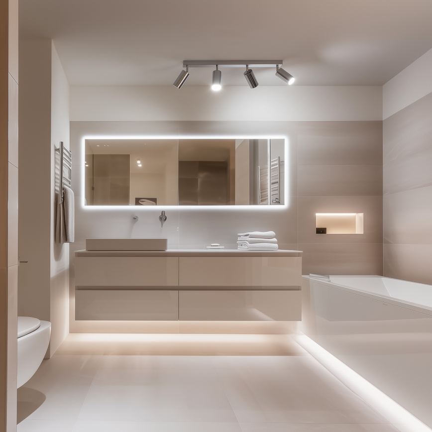 Brilagi - Kopalniški reflektor SELE 4xGU10/30W/230V IP44 sijajni krom