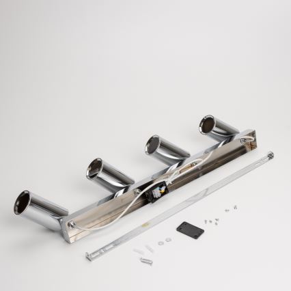 Brilagi - Kopalniški reflektor SELE 4xGU10/30W/230V IP44 sijajni krom