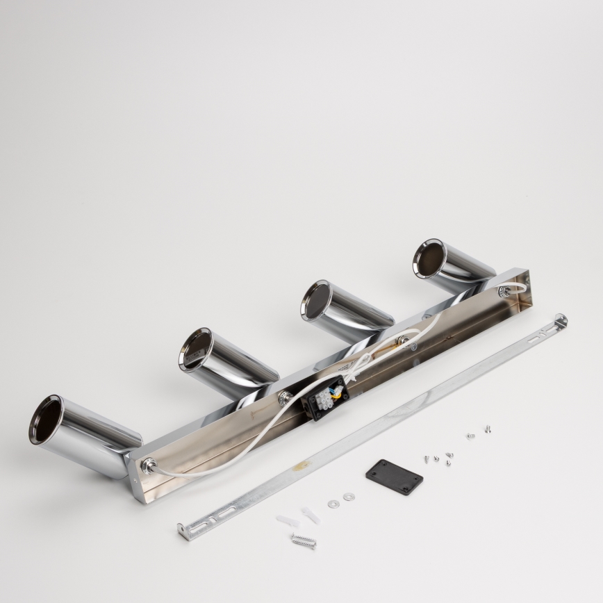 Brilagi - Kopalniški reflektor SELE 4xGU10/30W/230V IP44 sijajni krom