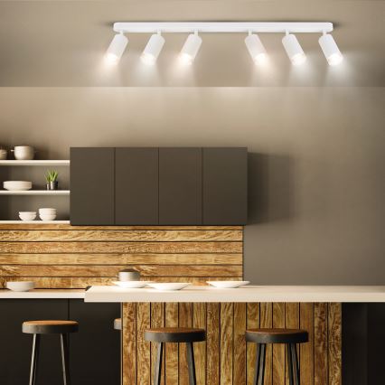 Brilagi - Kopalniški reflektor SELE 6xGU10/30W/230V IP44 bela