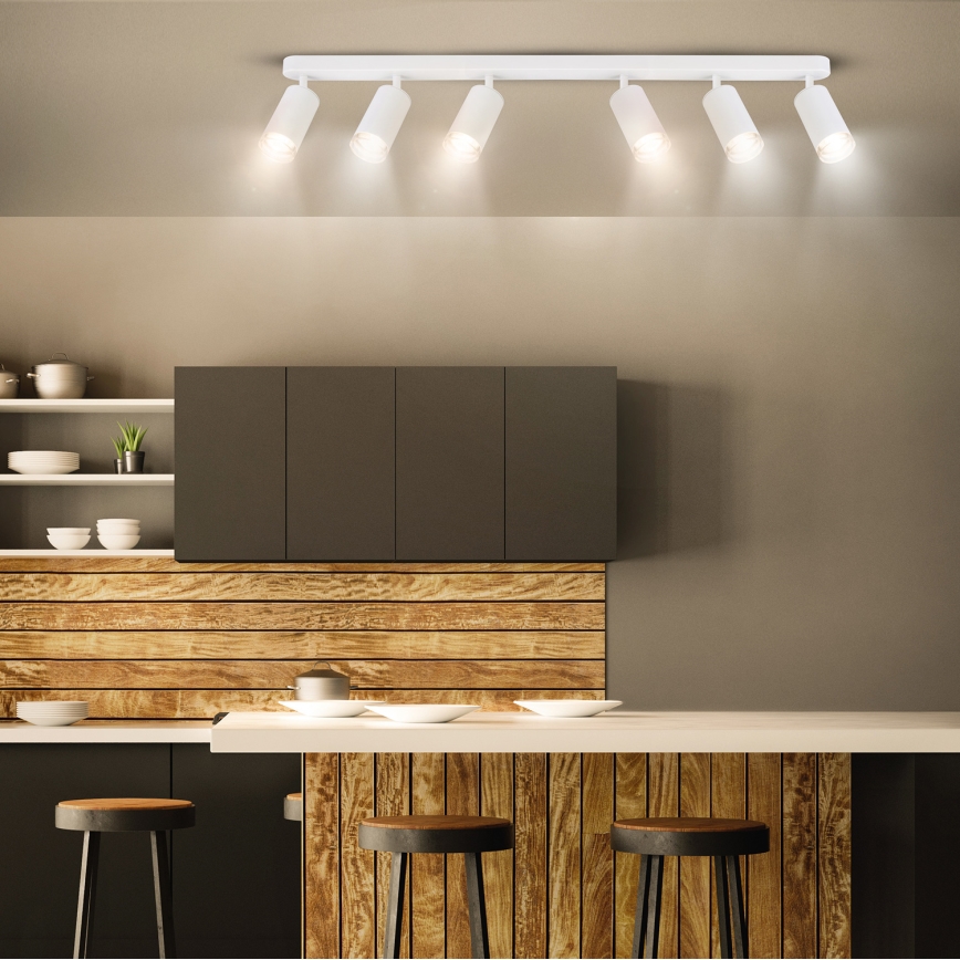 Brilagi - Kopalniški reflektor SELE 6xGU10/30W/230V IP44 bela