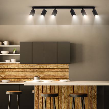 Brilagi - Kopalniški reflektor SELE 6xGU10/30W/230V IP44 črna
