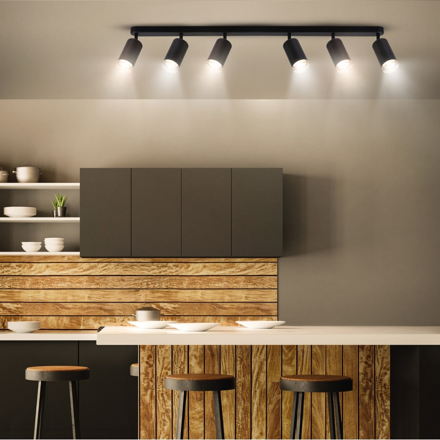 Brilagi - Kopalniški reflektor SELE 6xGU10/30W/230V IP44 črna