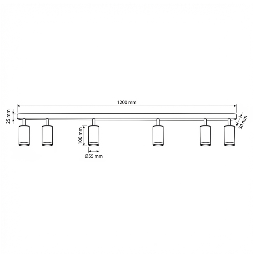 Brilagi - Kopalniški reflektor SELE 6xGU10/30W/230V IP44 črna