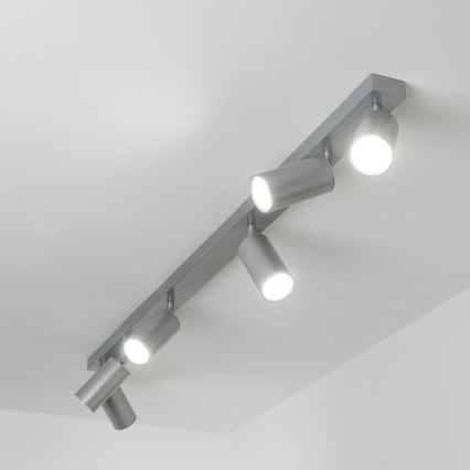 Brilagi - Kopalniški reflektor SELE 6xGU10/30W/230V IP44 srebrna