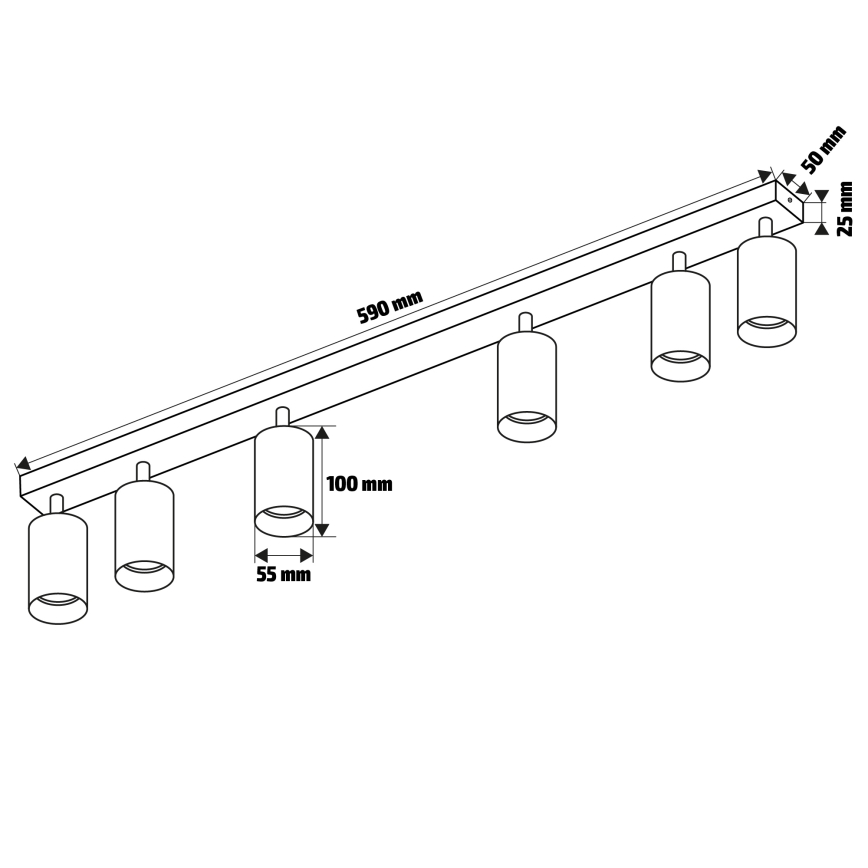 Brilagi - Kopalniški reflektor SELE 6xGU10/30W/230V IP44 srebrna