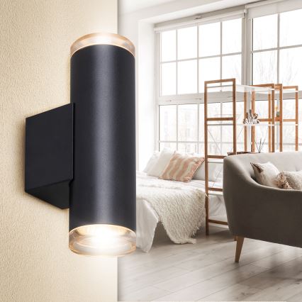 Brilagi - Kopalniški stenski reflektor SELE AQUA 4xGU10/30W/230V IP44 črna