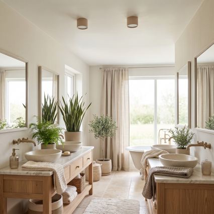 BRILAGI - Kopalniško reflektorsko svetilo SMOOTH 1xGX53/15W/230V 60x82 mm bež IP54