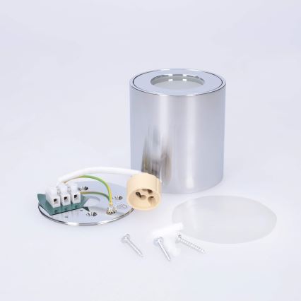 BRILAGI - Kopalniško točkovno svetilo MIA 1xGU10/30W/230V 84x80 mm sijajni krom IP54