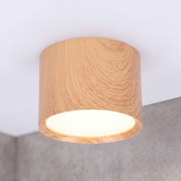 BRILAGI - Kopalniško točkovno svetilo SMOOTH 1xGX53/15W/230V 60x82 mm dekor hrasta IP54
