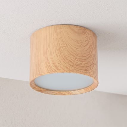 BRILAGI - Kopalniško točkovno svetilo SMOOTH 1xGX53/15W/230V 60x82 mm dekor hrasta IP54