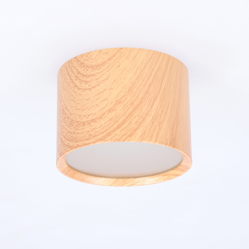 BRILAGI - Kopalniško točkovno svetilo SMOOTH 1xGX53/15W/230V 60x82 mm dekor hrasta IP54