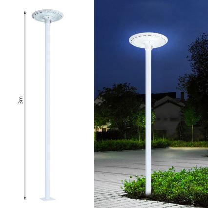 Brilagi - Kovinski drog za zunanjo razsvetljavo URBAN 3 m drog pr. 58 mat bela