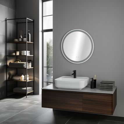 Brilagi - LED ogrevano kopalniško ogledalo AVA ECO, LED 11,5 W/230 V, premer 60 cm, IP44, CRI 90, zatemnljivo + CCT