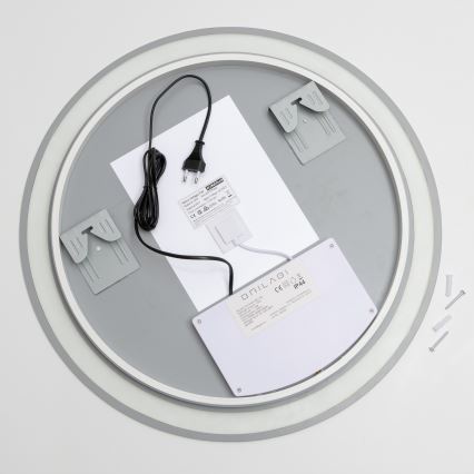 Brilagi - LED ogrevano kopalniško ogledalo AVA ECO, LED 11,5 W/230 V, premer 60 cm, IP44, CRI 90, zatemnljivo + CCT