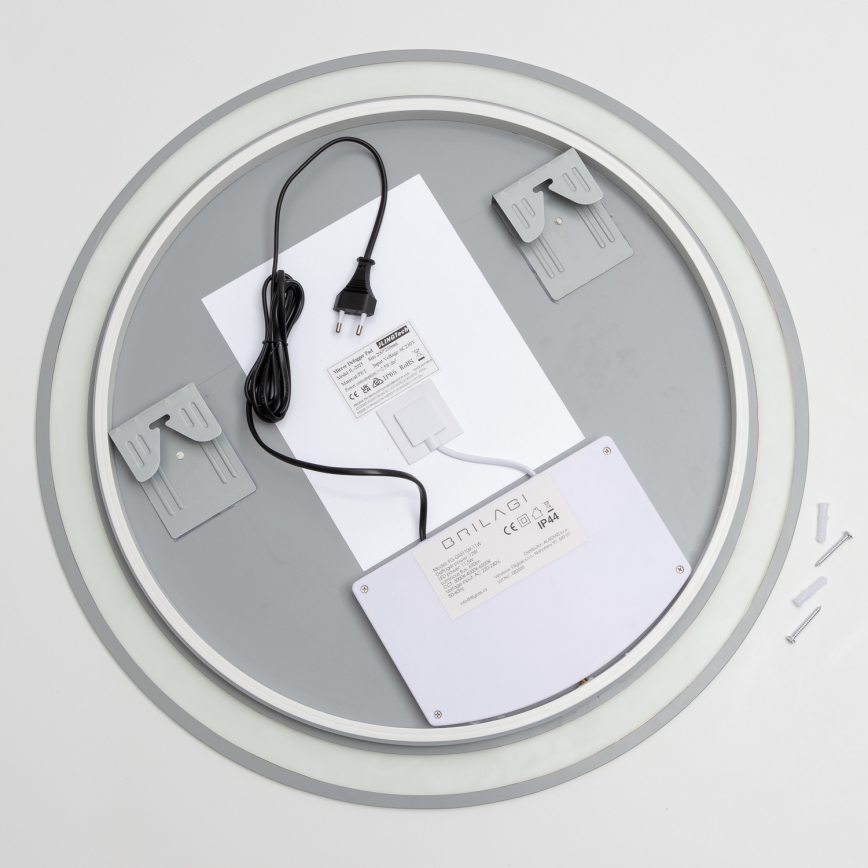 Brilagi - LED ogrevano kopalniško ogledalo AVA ECO, LED 11,5 W/230 V, premer 60 cm, IP44, CRI 90, zatemnljivo + CCT