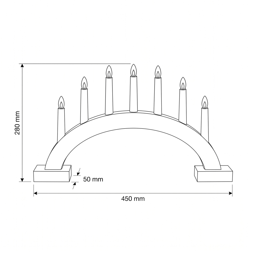 BRILAGI - LED bel božični svečnik 7xLED/2xAA