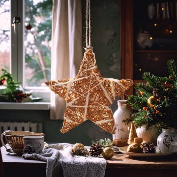 Brilagi - LED božična dekoracija LED/2xAA 30x28 cm zvezda