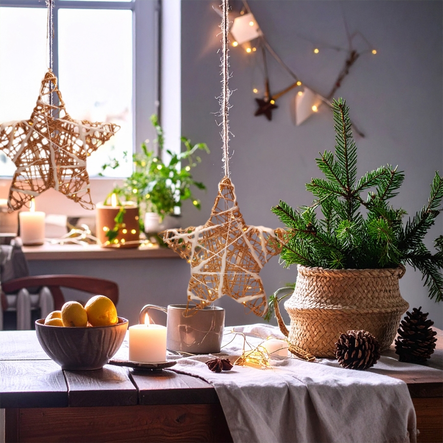 Brilagi - LED božična dekoracija LED/2xAA 30x28 cm zvezda