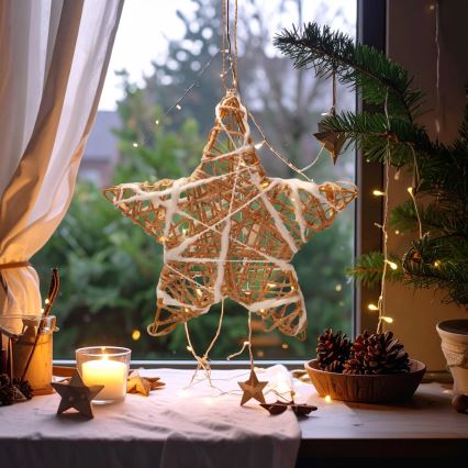 Brilagi - LED božična dekoracija LED/2xAA 30x28 cm zvezda