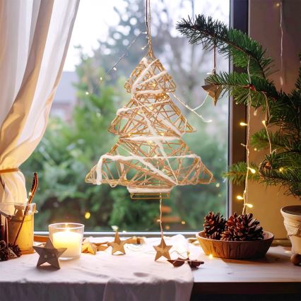 Brilagi - LED božična dekoracija LED/2xAA 34x31 cm smrečica