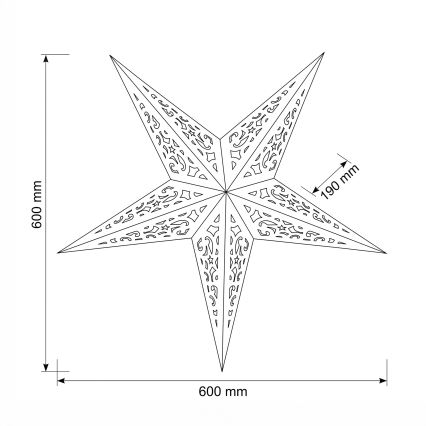 BRILAGI - LED božična dekoracija LED/2xAA 60 cm zvezda