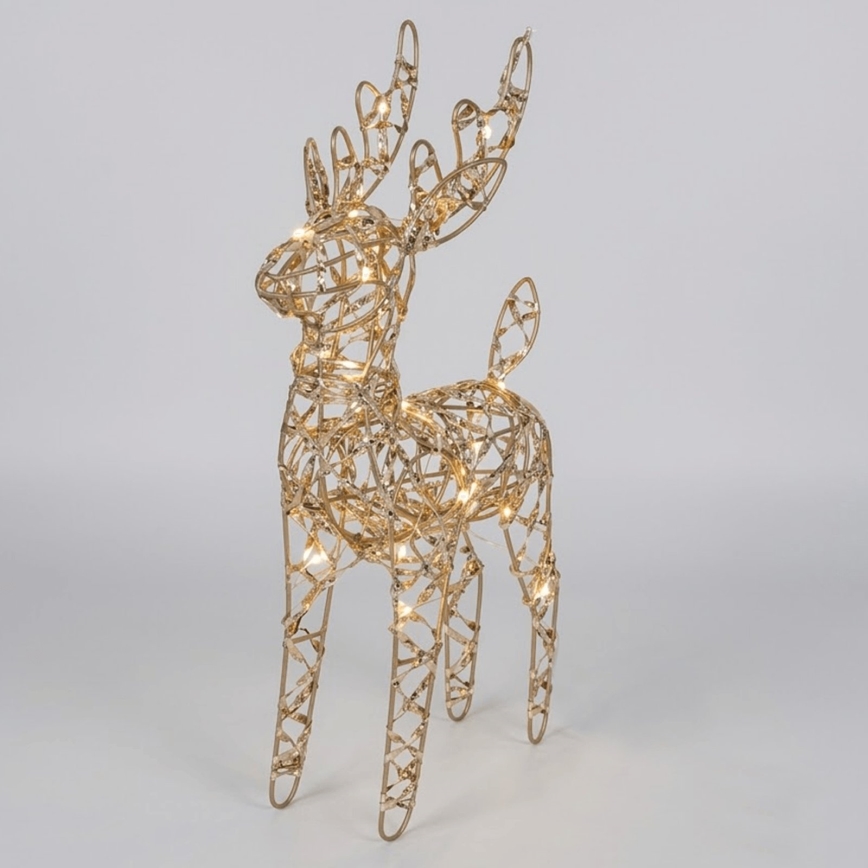 BRILAGI - LED božična dekoracija LED/3xAA 42 cm sob topla bela/zlata