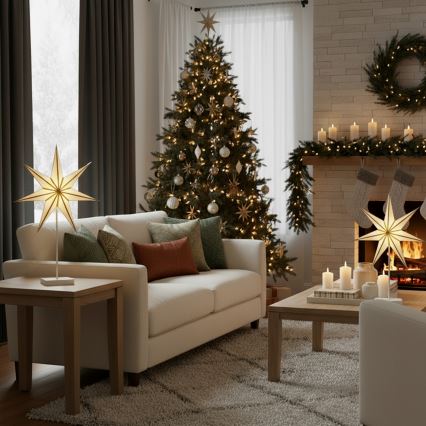 Brilagi - LED božična dekoracija LED/3xAA 66x40 cm zvezda