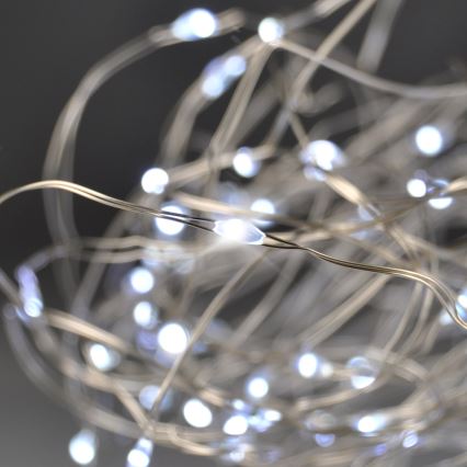 Brilagi - LED Božična veriga 100xLED/3xAA 10m hladno bela