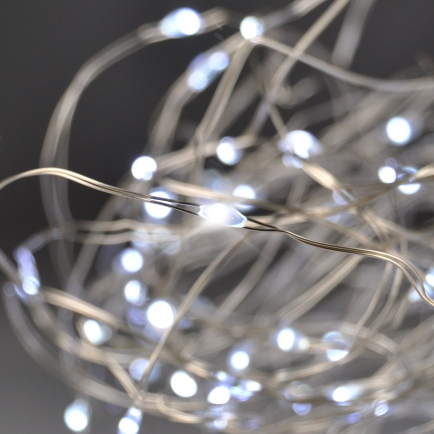 Brilagi - LED Božična veriga 100xLED/3xAA 10m hladno bela