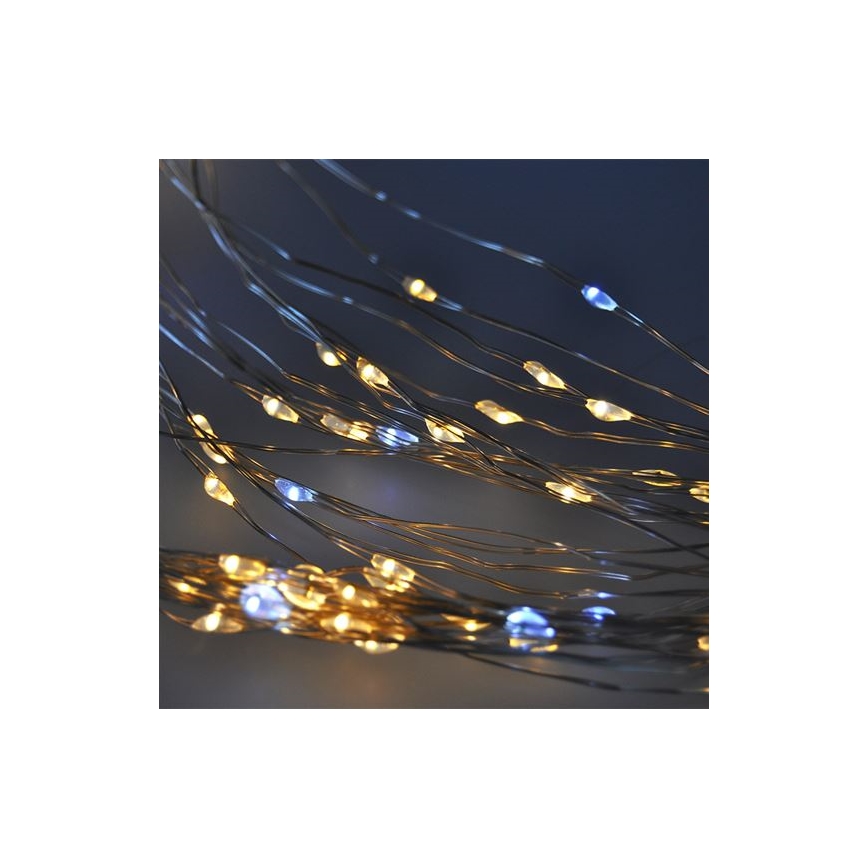 Brilagi - LED Božična zavesa 300xLED/8 funkcij/3xAA/USB 1,2m topla bela